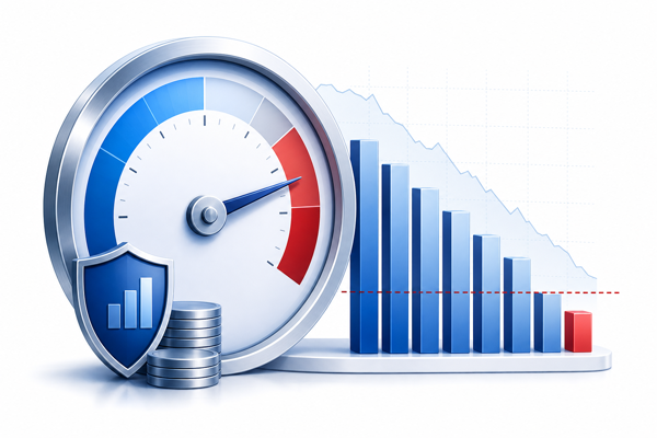 Maintenance margin gauge showing declining account value approaching the critical threshold