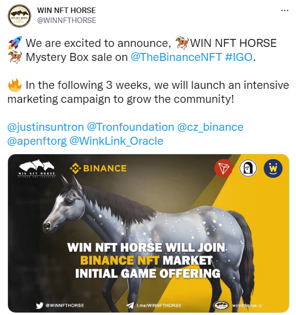 NFT Horse Initial Market Offering