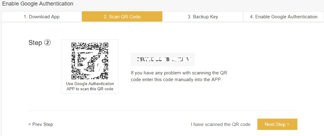 Activeer Google Authenticator