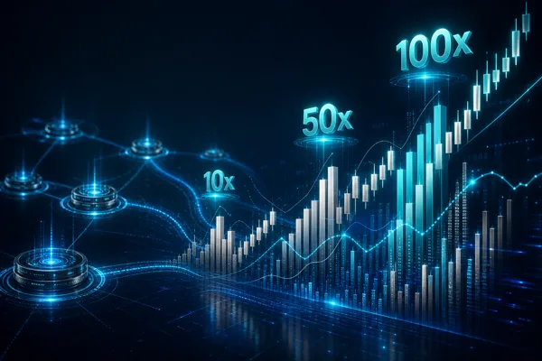 Abstract illustration of crypto leveraged trading and derivatives exchanges