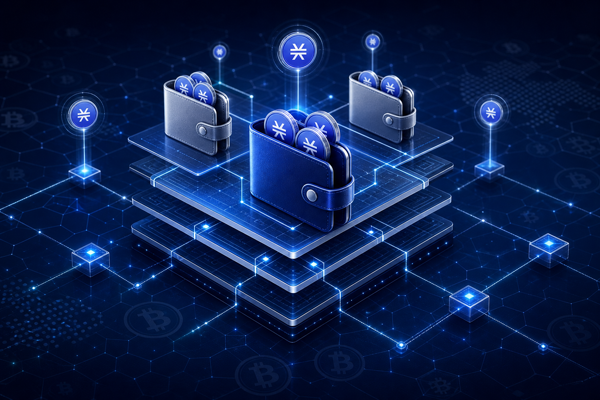 Illustration of STX-20 token wallets on the Stacks blockchain