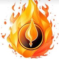 BurnedFi logo with burn coin design