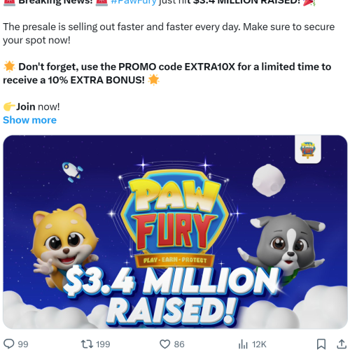 PawFury raised 3.4 million PawFury raised 3.4 million