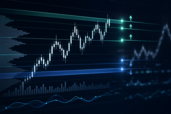 Illustration of trading order types including limit, market, stop and trailing stop orders