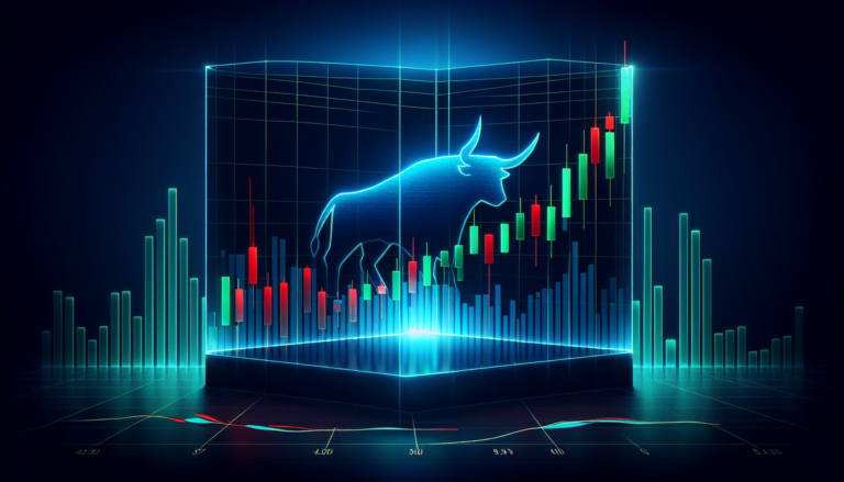 Candlestick chart illustrating a bull trap: a false breakout above resistance followed by a sharp price reversal