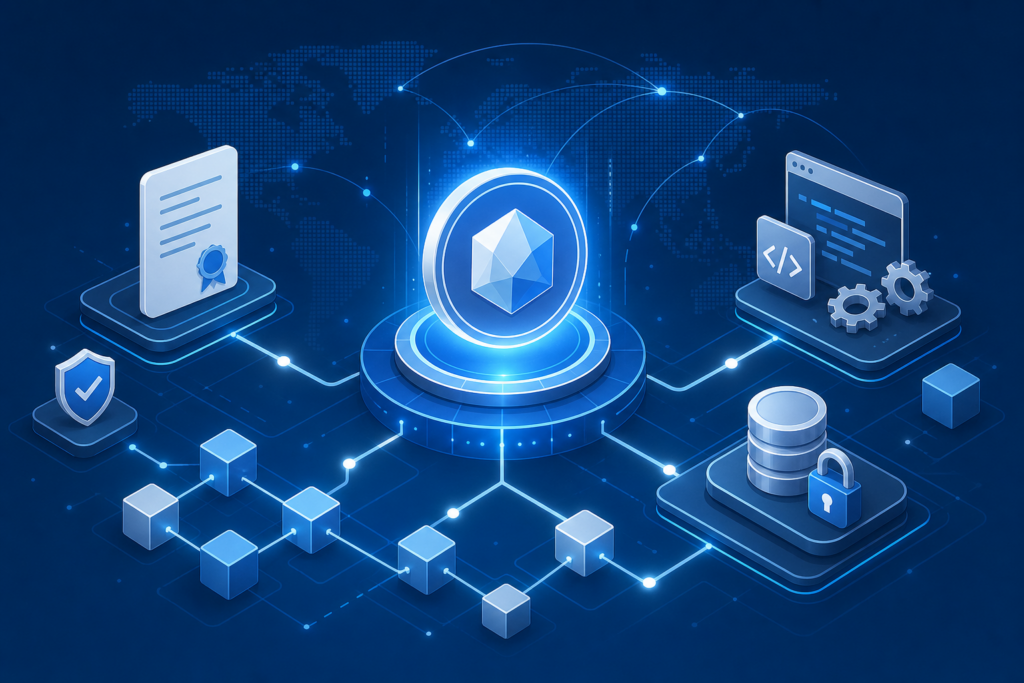 Der QNT-Token, der Lizenzierung, Entwicklung und Staking im Quant-Netzwerk antreibt